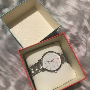 NWT Kate Spade silver watch with date